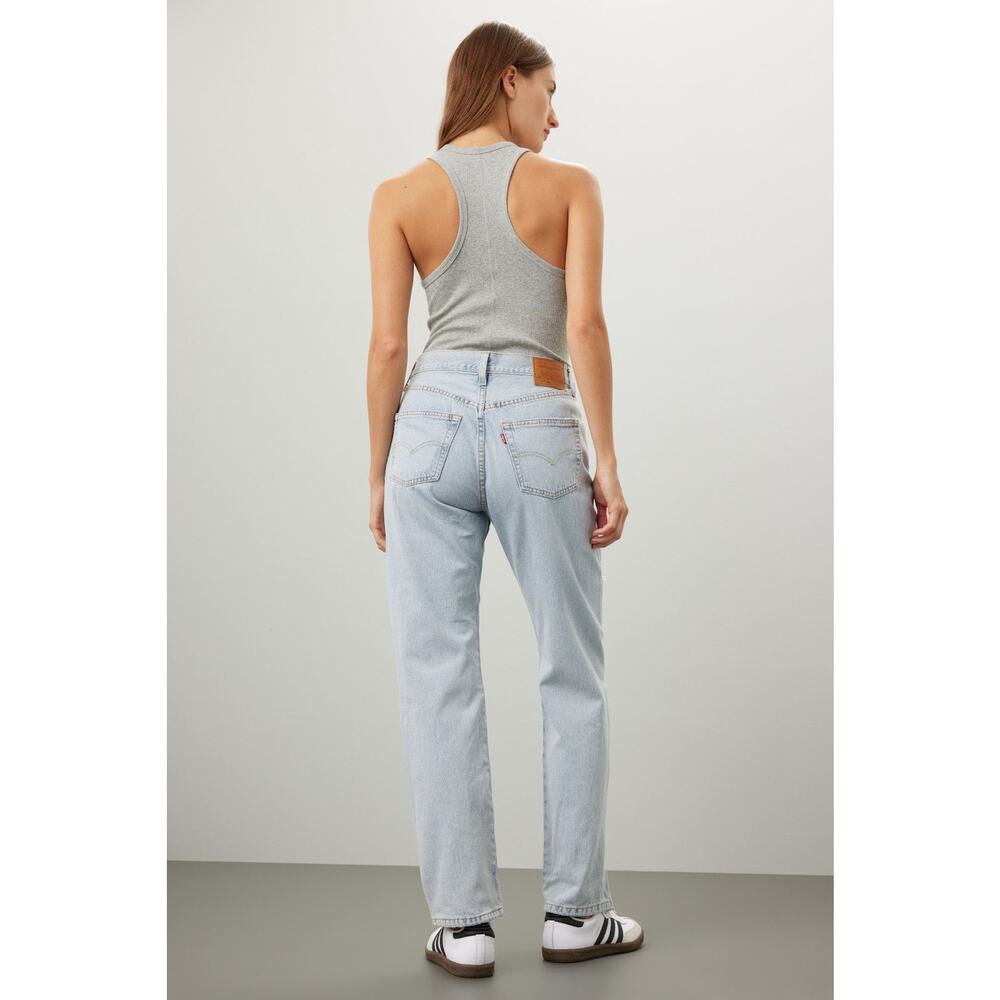Levi's 501 Blue 100% Cotton Denim Patchwork Freehand Folk Jeans Size W 32 L 30 - Picture 3 of 16